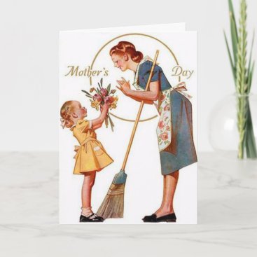 Vintage Mother's Day Card with Cute Message