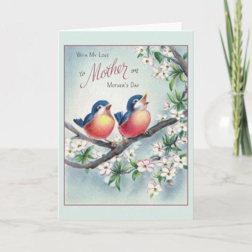 Vintage Mothers Day Card With Love