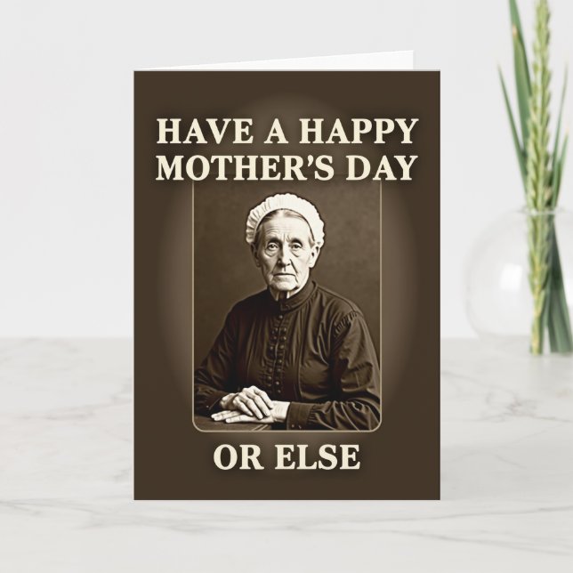 Vintage Mothers Day Command Card (Front)