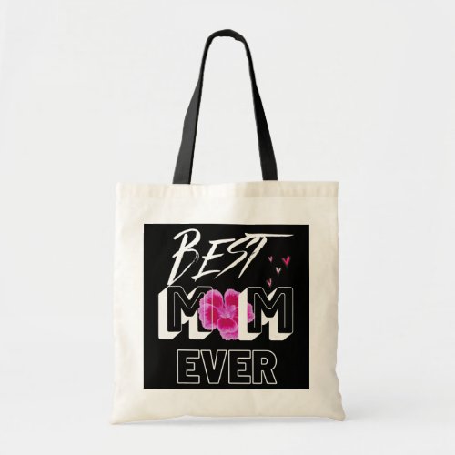 Vintage Mothers Day Floral Womens Best Mom Ever Tote Bag