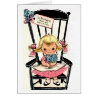 Vintage Mother's Day - From Little Girl, Card