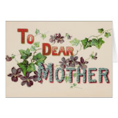 Vintage Mother's Day Greeting Card (Front Horizontal)