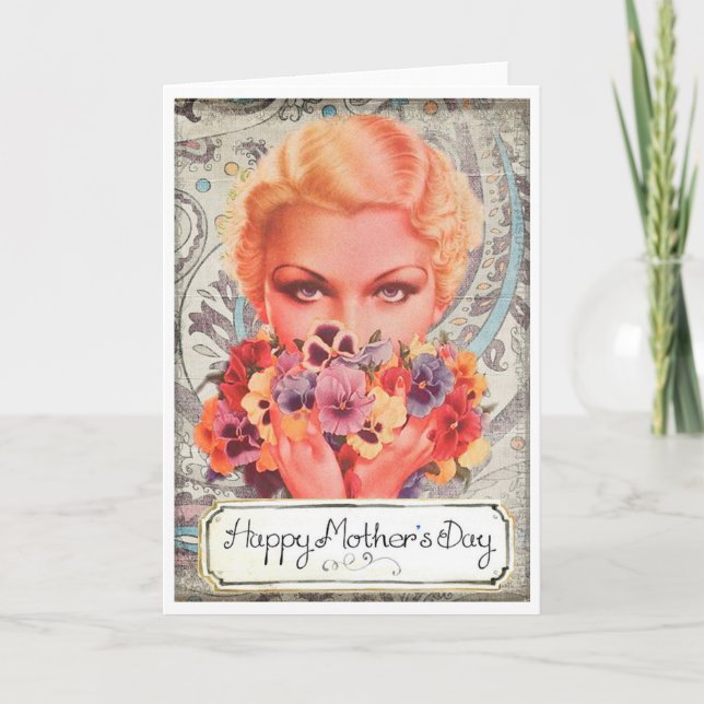Vintage Mothers Day Greeting Card (Front)