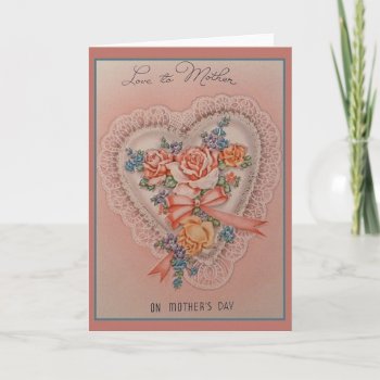 Vintage Mother's Day Greeting Card by RetroMagicShop at Zazzle