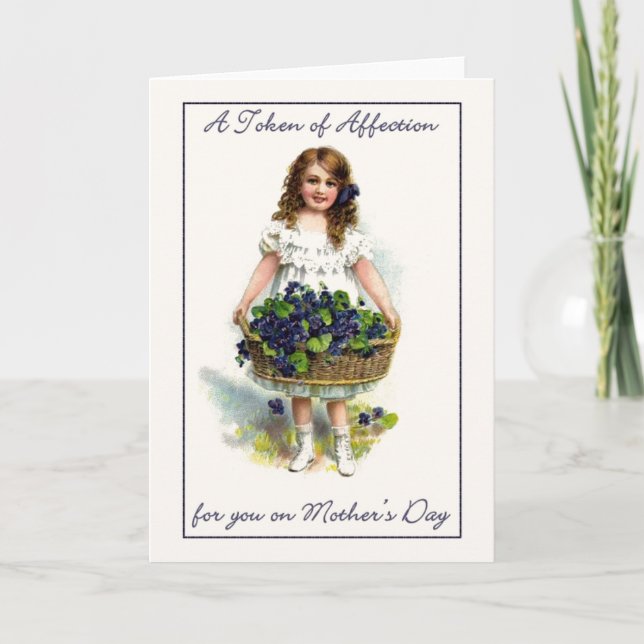 Vintage Mother's Day Greeting Card. Card (Front)