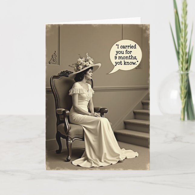 Vintage Mothers Day Humor Card (Front)