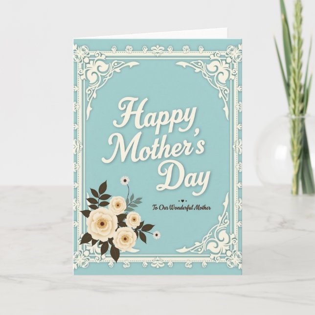 Vintage Mothers Day Message Card (Front)