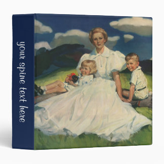 Vintage Mother's Day, Mom with Children 3 Ring Binder