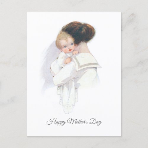 Vintage Mothers Day Mother and Baby  Holiday Postcard