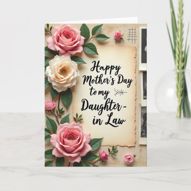 Vintage Mothers Day Photo Card (Front)