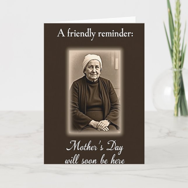 Vintage Mothers Day Portrait Card (Front)