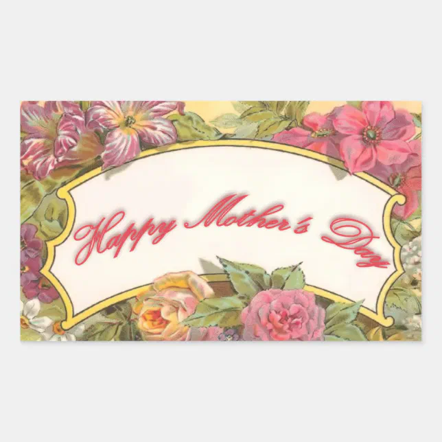 Vintage Mother's Day Sticker | Zazzle