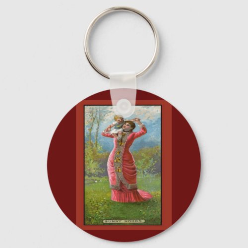 Vintage Mothers Day Sunny Hours Keychain