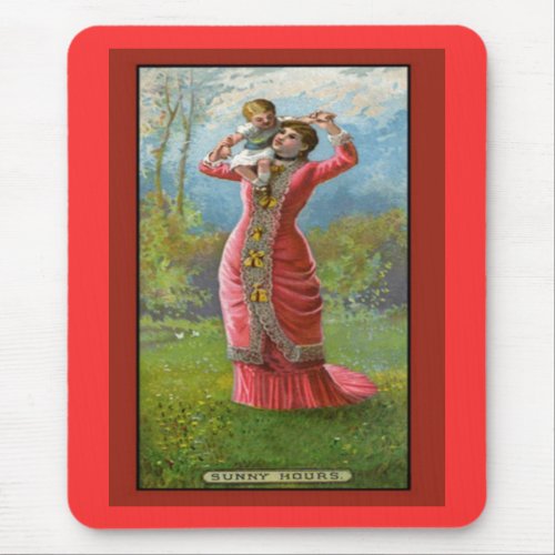 Vintage Mothers Day Sunny Hours Mouse Pad