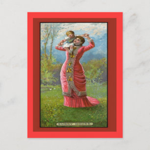 Vintage Mother's Day Sunny Hours Postcard