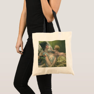 Vintage Mother's Day, Victorian Mom with Baby Tote Bag