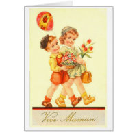 Vintage Mother's Day - Vive Maman, Card