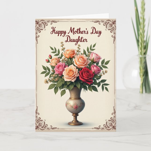 Vintage Mothers Love Message Card (Front)
