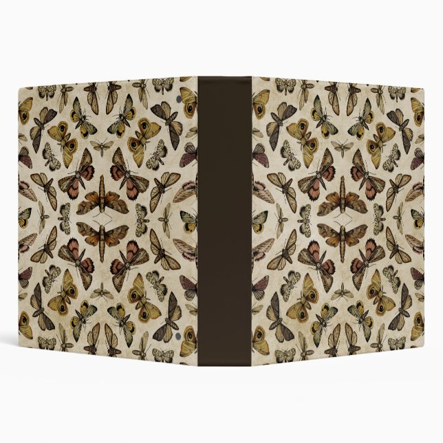Vintage Moths 3 Ring Binder (Background)