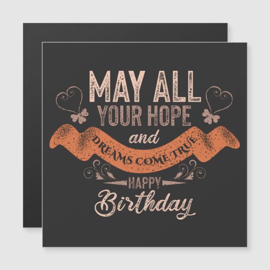 Vintage Motivational Happy birthday wishes (Front/Back)