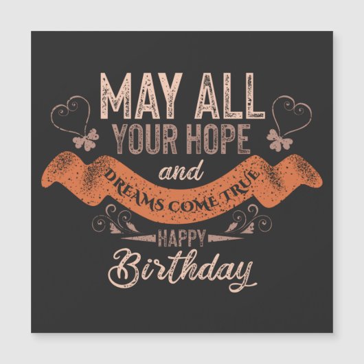 Vintage Motivational Happy birthday wishes (Front)