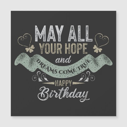 Vintage Motivational Happy birthday wishes (Front)