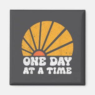 Vintage Motivational One Day At A Time Insrational Magnet