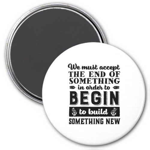 Vintage Motivational Quote Let go and Move On Magnet