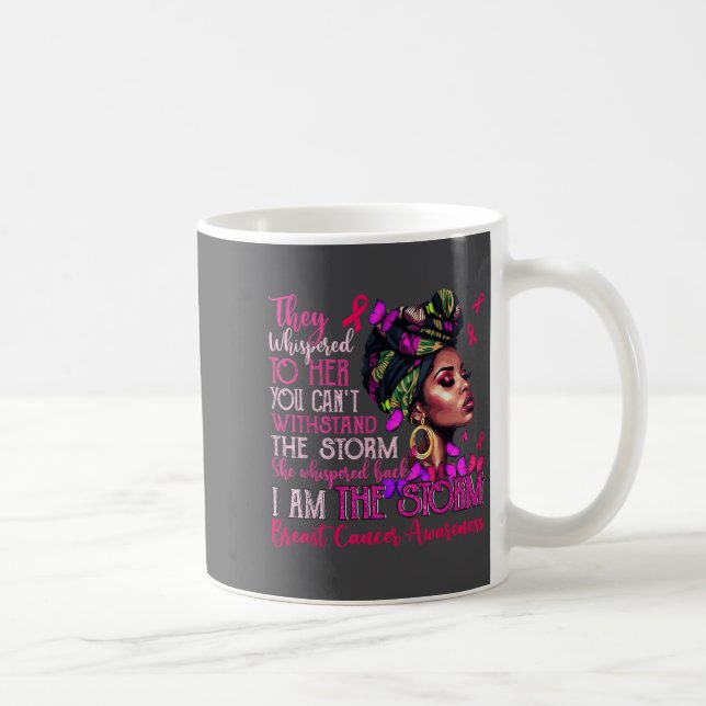 Vintage Motivational Suprt Breast Cancer Awareness Coffee Mug (Right)