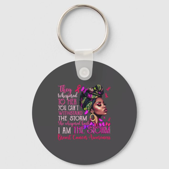 Vintage Motivational Suprt Breast Cancer Awareness Keychain (Front)