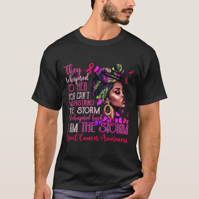 Vintage Motivational Suprt Breast Cancer Awareness T-Shirt (Front)