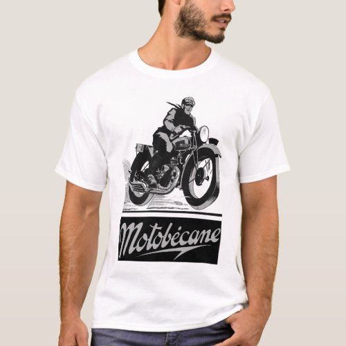 Vintage Motobecane Motobcane Motorcycle Ad T_Shirt