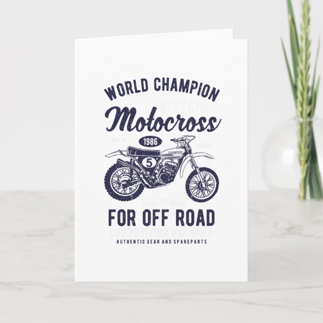 Vintage Motocross Card (Front)
