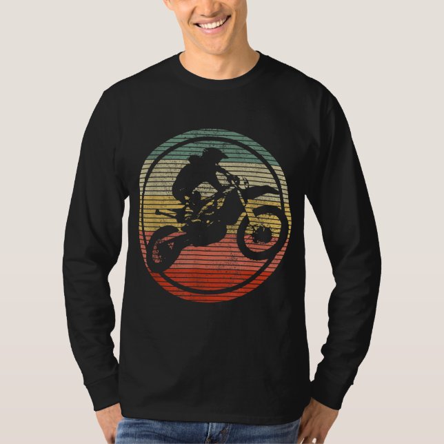 Vintage Motocross Dirt Bike Biker Gift T-Shirt (Front)