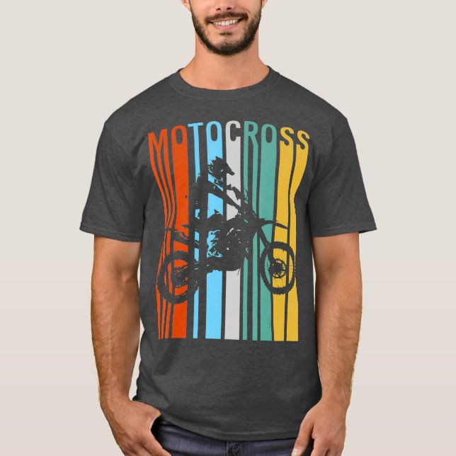 Vintage Motocross Dirt Rider T-Shirt (Front)