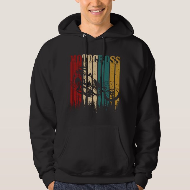 Vintage Motocross Mx Supercross Hoodie (Front)