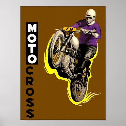 Vintage Motocross Poster