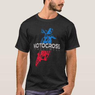 Vintage Motocross Streetwear Dirtbike Us Flag T-Shirt