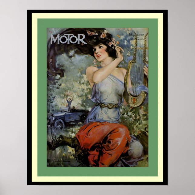 Vintage Motor Magazine Cover Poster (Front)