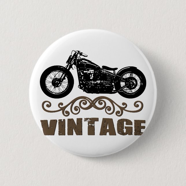 Vintage Motorbike Button (Front)