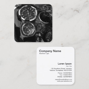Vintage Motorbike Dials Square Business Card