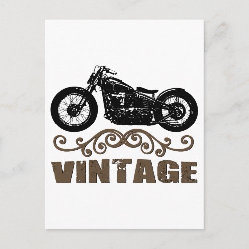 Vintage Motorbike Postcard