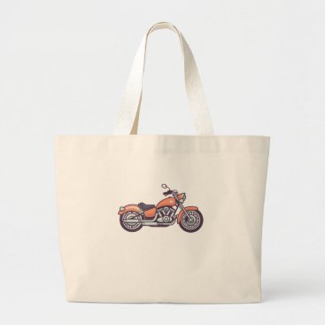 Vintage Motorbike Retro Motorcycle Biker Bike Gift Large Tote Bag