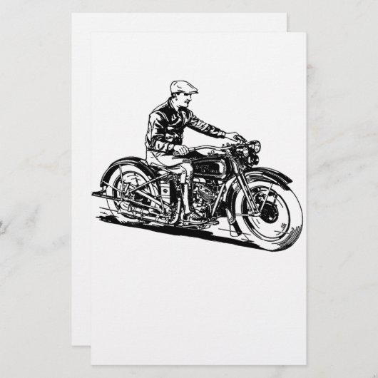 Vintage Motorcycle (Front/Back)