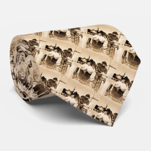 Vintage Motorcycle and Side Car Old School Cool Neck Tie