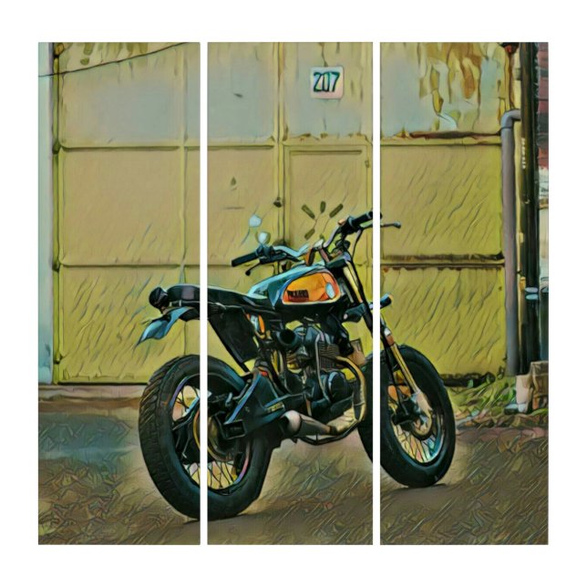 Vintage motorcycle art (Front)