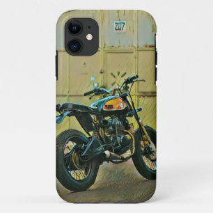 Vintage motorcycle art iPhone 11 case