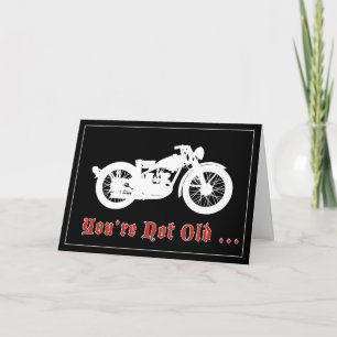 Vintage Motorcycle Birthday Card