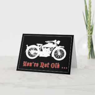 Vintage Motorcycle Birthday Card