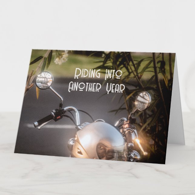 Vintage Motorcycle, birthday card for him (Creator Uploaded)